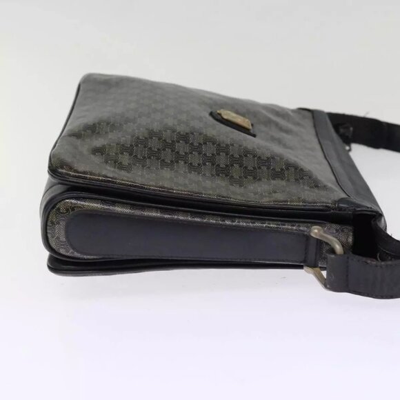 CELINE Macadam Canvas Shoulder Bag Black Auth - Picture 13 of 16